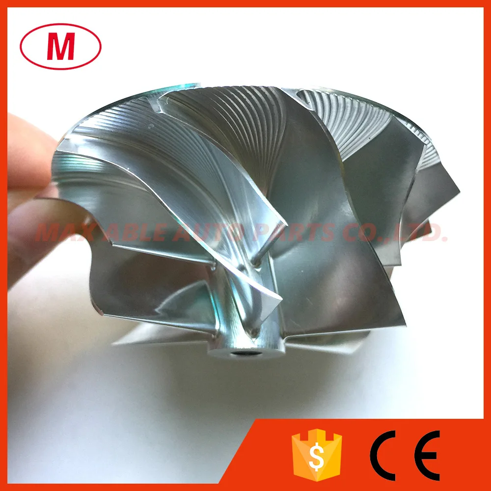 GT15-25 702549-0008HF V1 50,20/65,00 мм 6+ 6 лезвий вперед высокопроизводительный турбинный Алюминий 2618/фрезерный/рабочее колесо компрессора