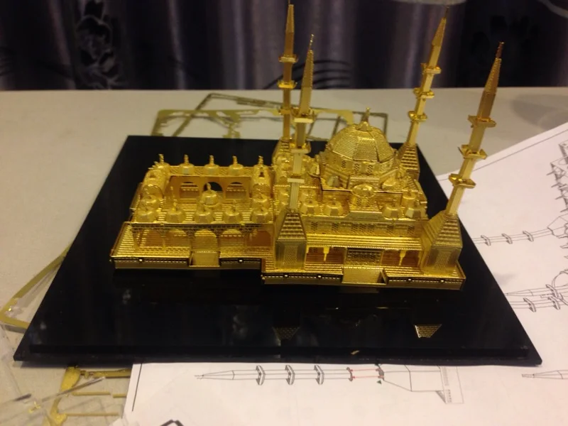 Piececool 3d металлические нано-головоломки Сердце Чеченской мечети, сборные модели, наборы P060-G, DIY 3D лазерная резка, пазлы, игрушки