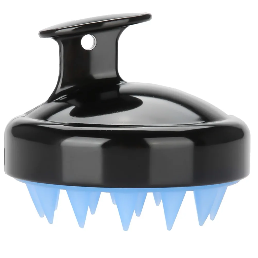

Silicone Head Shampoo Scalp Shower Bathing Washing Hair washing Scalp Cleanse Massage Massager Brush Comb Black