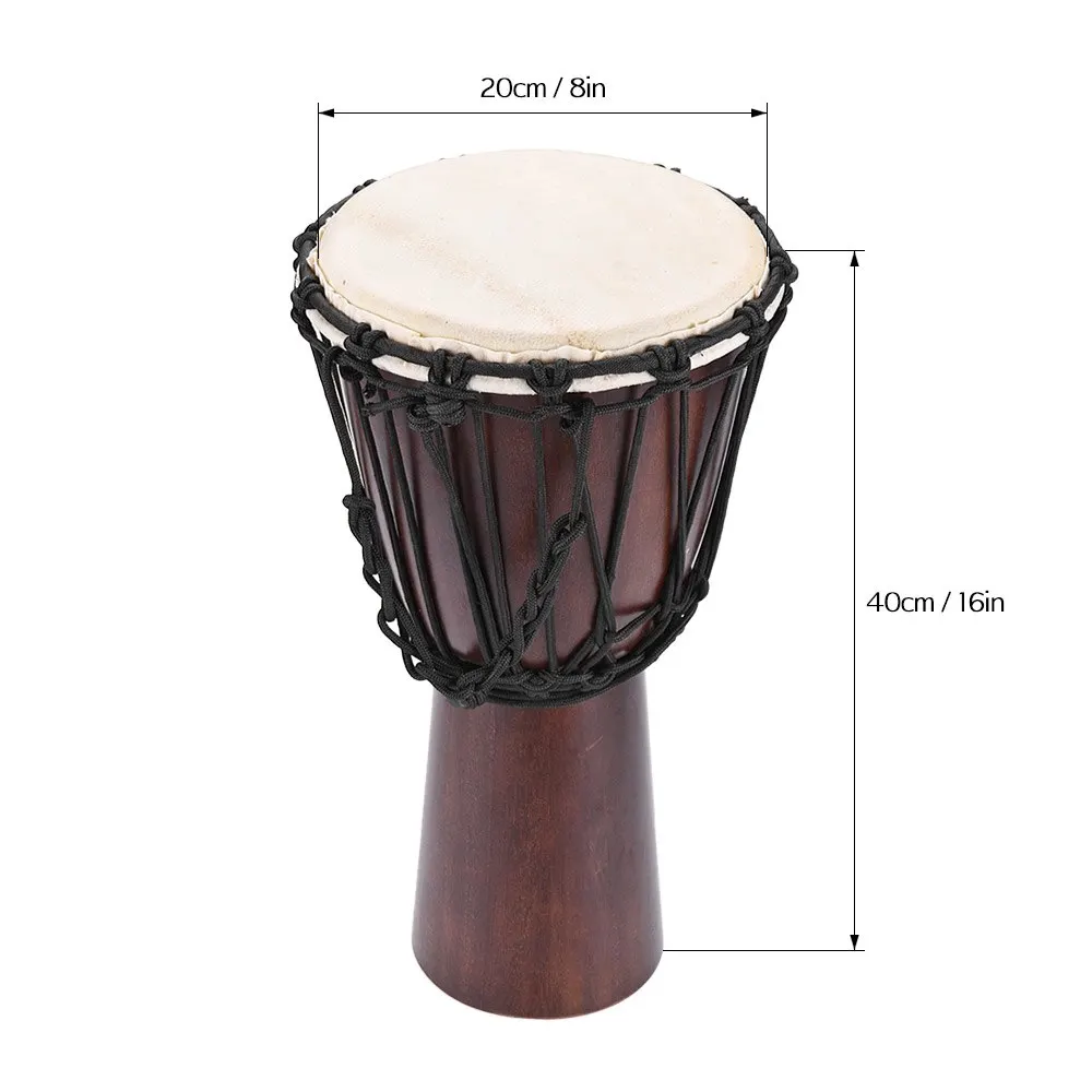 Профессиональный Африканский барабан Djembe ручной 8 дюймов ударный музыкальный