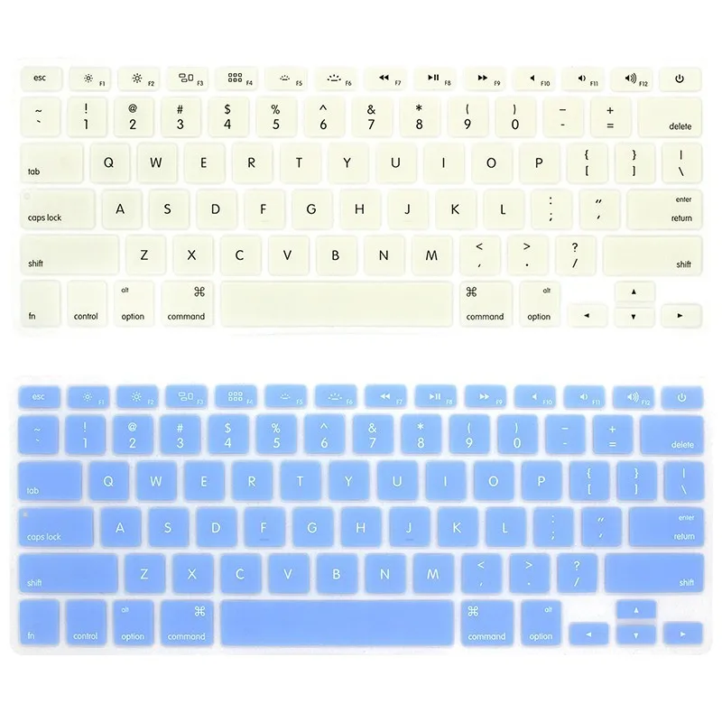 Цветной силиконовый защитный чехол для клавиатуры Macbook 13 &quot15&quot Air Pro