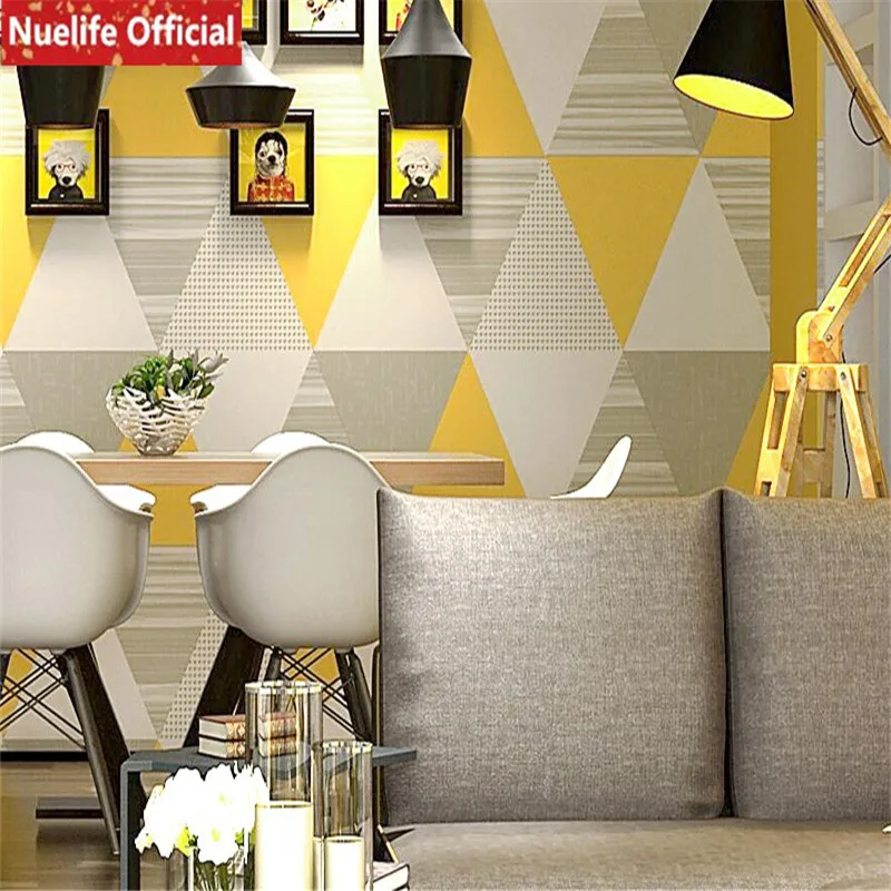 

Geometric diamond lattice pattern wallpaper kids room kindergarten soft restaurant living room bedroom TV background wallpaper
