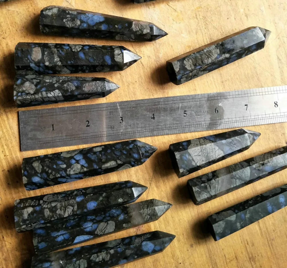 1 кг 2.2LB 20 шт натуральный синий опал Опалит кристалл яшма точки башня облик