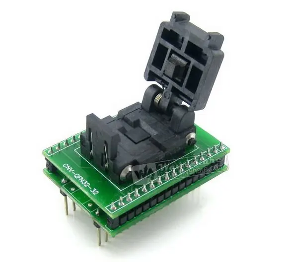 Тестовый адаптер программирования QFN32 к DIP32 IC посылка пакет MLF32 MLP32 Plastronics 32QN50S15050