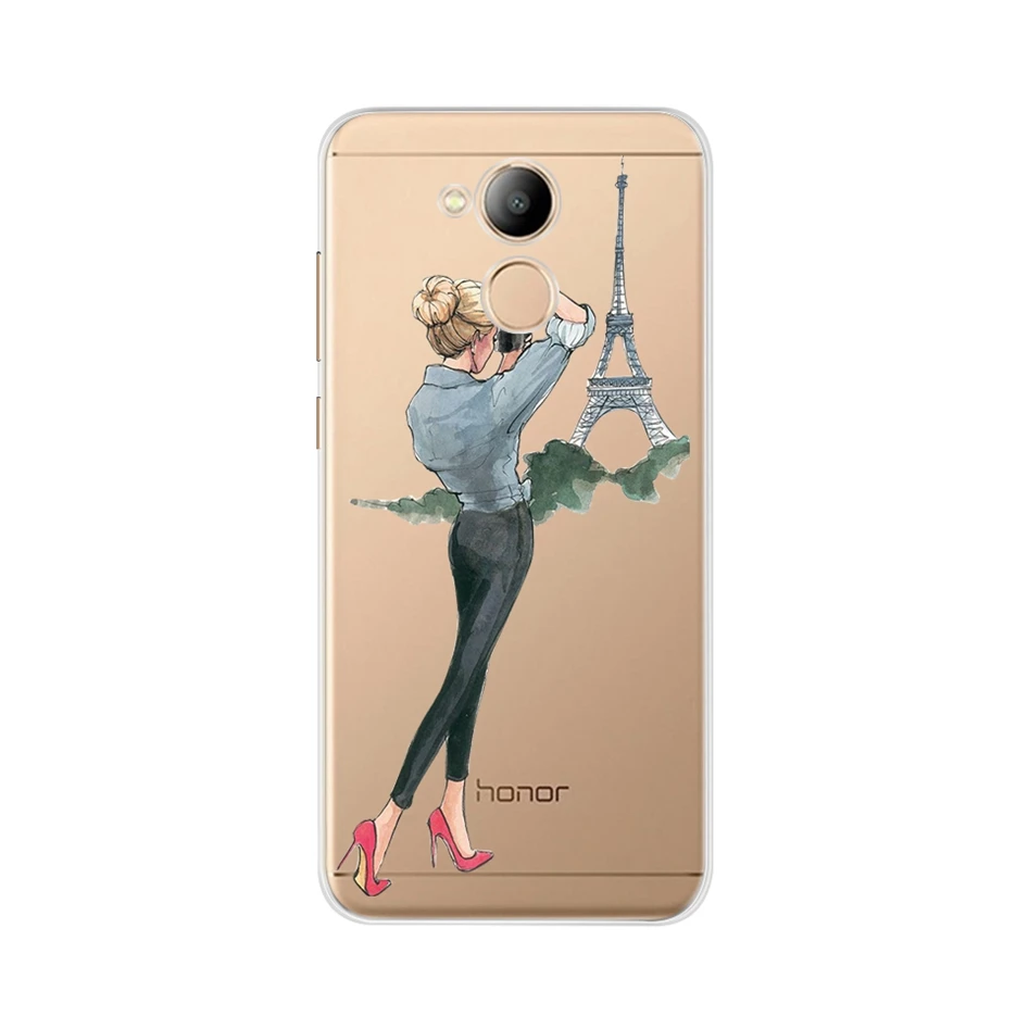 Арбузно-красный Чехол для телефона Huawei honor 6C 6 C, силиконовый мягкий чехол из ТПУ для телефона, чехлы на заднюю панель для Huawei Honor 6C, милые чехлы с рисунком, бампер - Цвет: Арбузно-красный