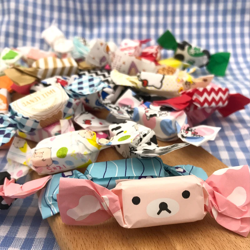 50 шт./компл. 12 5*9 см милый мультяшный нуга упаковка бумажный пакет для конфет