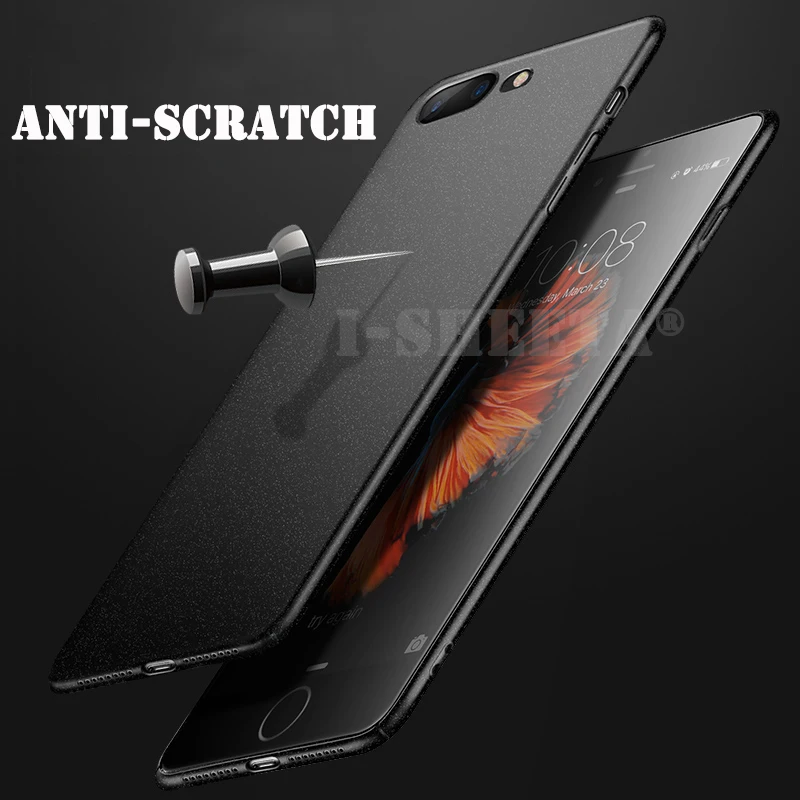 Ударопрочный тонкий матовый резиновый гелевый Чехол из песчаника для iPhone 6 6s Plus 7 8