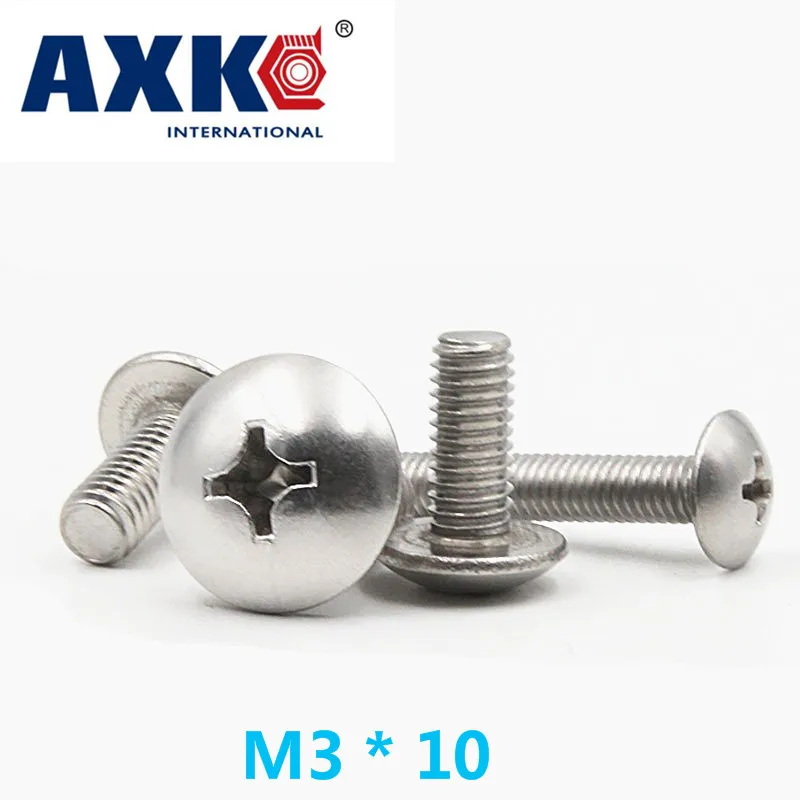 

2021 New Real Parafusos Wood Screws Vis Axk 40pcs 304 Stainless Steel Cross Recessed Flat Head Machine Screw M3 * 10 Jisb1111