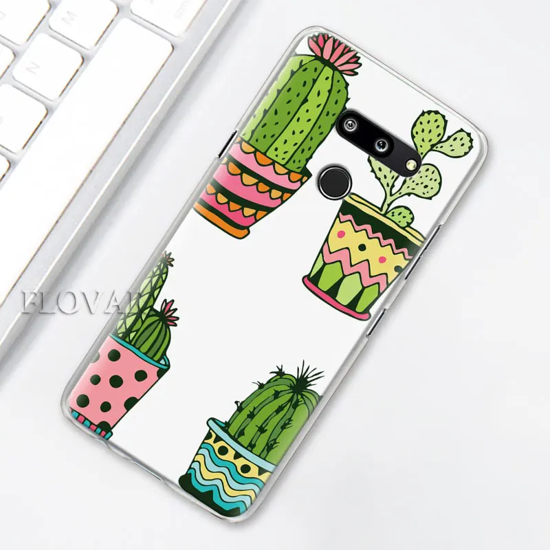 Чехлы для телефонов с кактусами для LG G6 G7 Plus G8 ThinQ V40 V50 ThinQ Q6 Q7 Q8 Жесткий Чехол для ПК