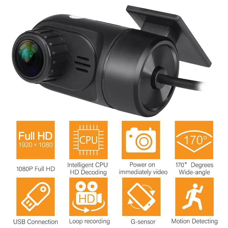 Автомобильный мини видеорегистратор 1080 P 170 градусов широкоугольный камера g