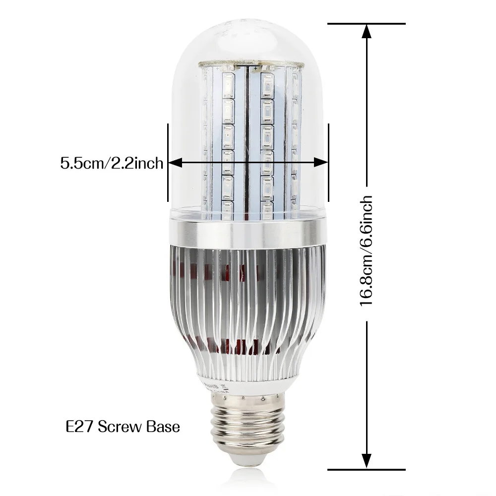 E27 Fitolamp полный спектр светодиодный светильник для выращивания лампочка