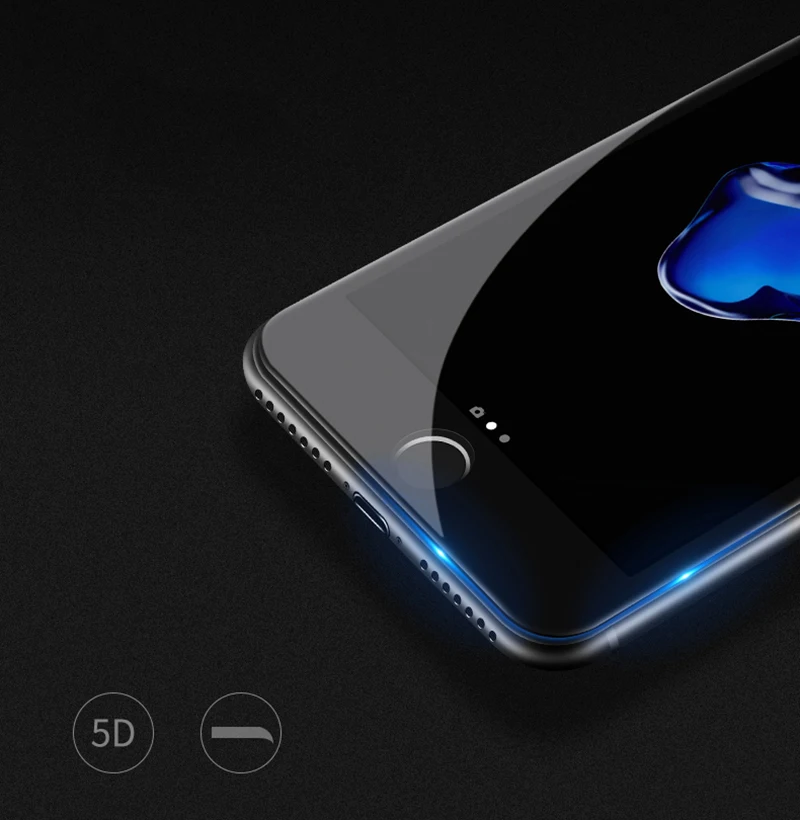 100 шт./5D изогнутая Защитная пленка для iPhone 6 6S 7 8 Plus X Edge с полным покрытием из