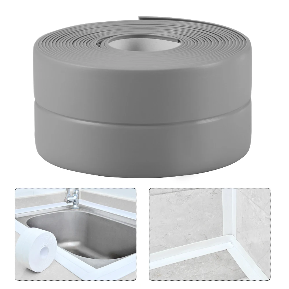 DIY Caulk Strip Self Adhesive Repair Mildew Tape Wall Edge Corner Bathtub Kitchen Sealing Strip for Washroom Ceramic sticker