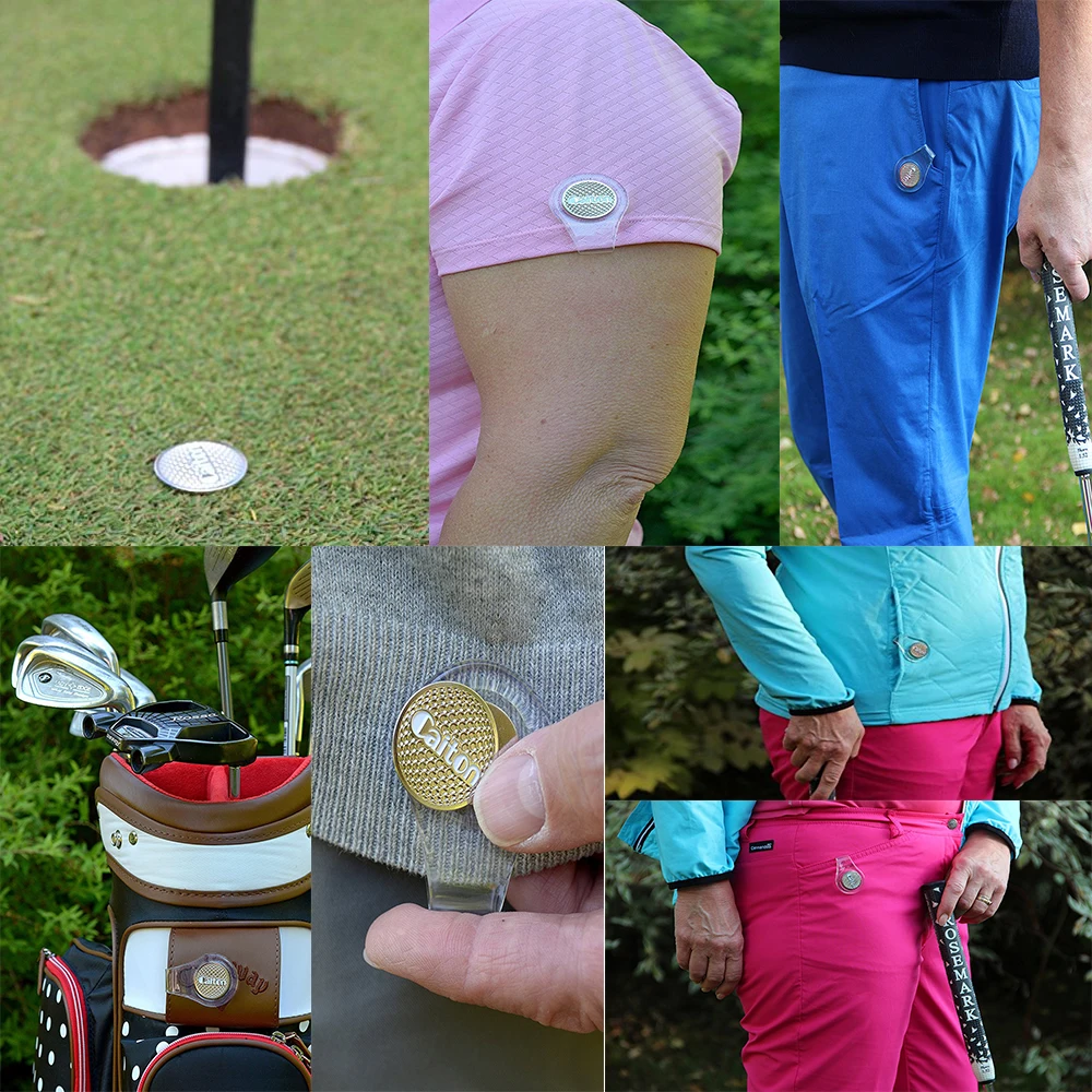 Caiton Golf Ball Маркер магнит, заколка на шляпу-с двумя шариковыми маркерами прикрепить к вашей одежде, сумке, шляпе, краю кармана
