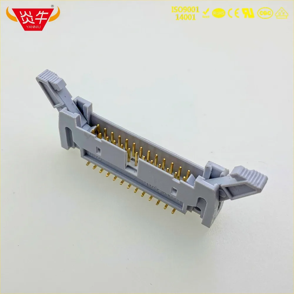 

DC2-26P IDC SOCKET BOX 2.54mm PITCH EJECTOR HEADER SMT CONNECTOR 2*13P 26PIN CONTACT PART OF THE GOLD-PLATED 3Au YANNIU