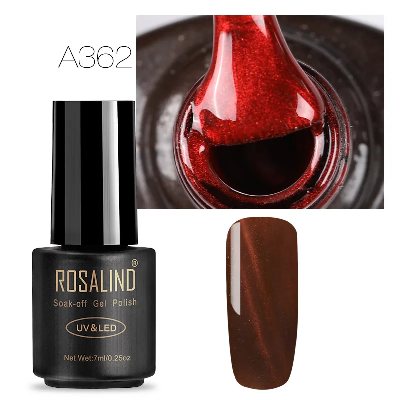 A362 ROSALIND лак для ногтей серии Red Cat Eye УФ-гель для ногтей Полупостоянный отмачиваемый гель лак - Цвет: A362
