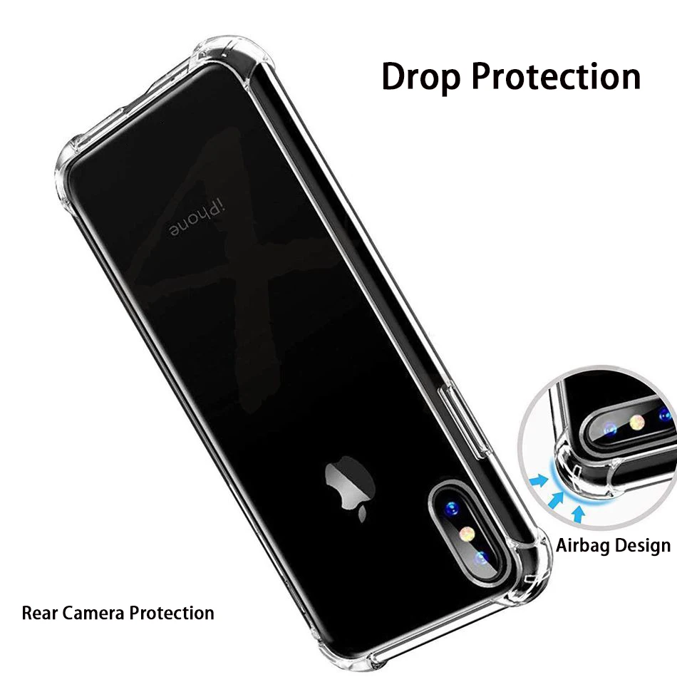 Прозрачный силиконовый чехол для телефона iPhone 8 7 6 6S Plus модный противоударный