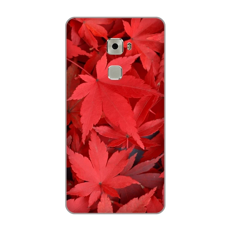 Autumn fire red Maple leaves Soft TPU phone Case Cover for Huawei G8 Honor 5C 6A 6C 6X 7 7A 7X 8 8X 9 LITE V8 shell |
