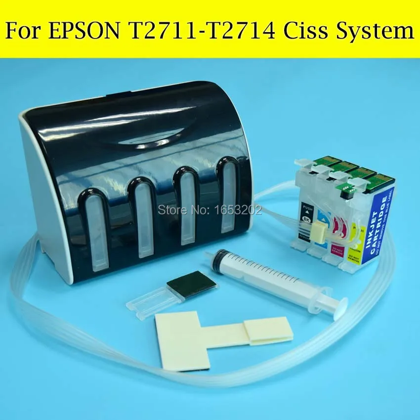 Бесплатная доставка СНПЧ система для Epson T2711 T2714 T271 271 WF 7110 7610 7620 3620 с чипом ARC|ciss