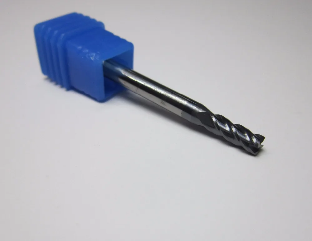 

9PCS 4 flutes Tungsten Carbide End Mills set bits / milling cutter HRC45 1mm 1.5mm 2mm 2.5mm 3mm 3.5mm 4mm 5mm 6mm CNC L=50mm