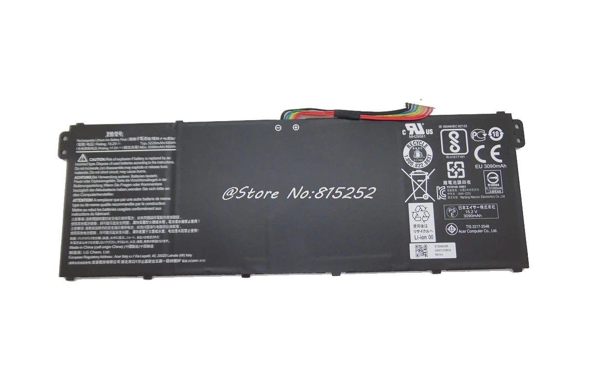 Ноутбук Батарея для Acer Aspire Nautilus V3 371 AC14B8K 30FA ES1 711 E3 111 331 48WH 17 2 V CB3 CB5 311 B115P NE512|battery for