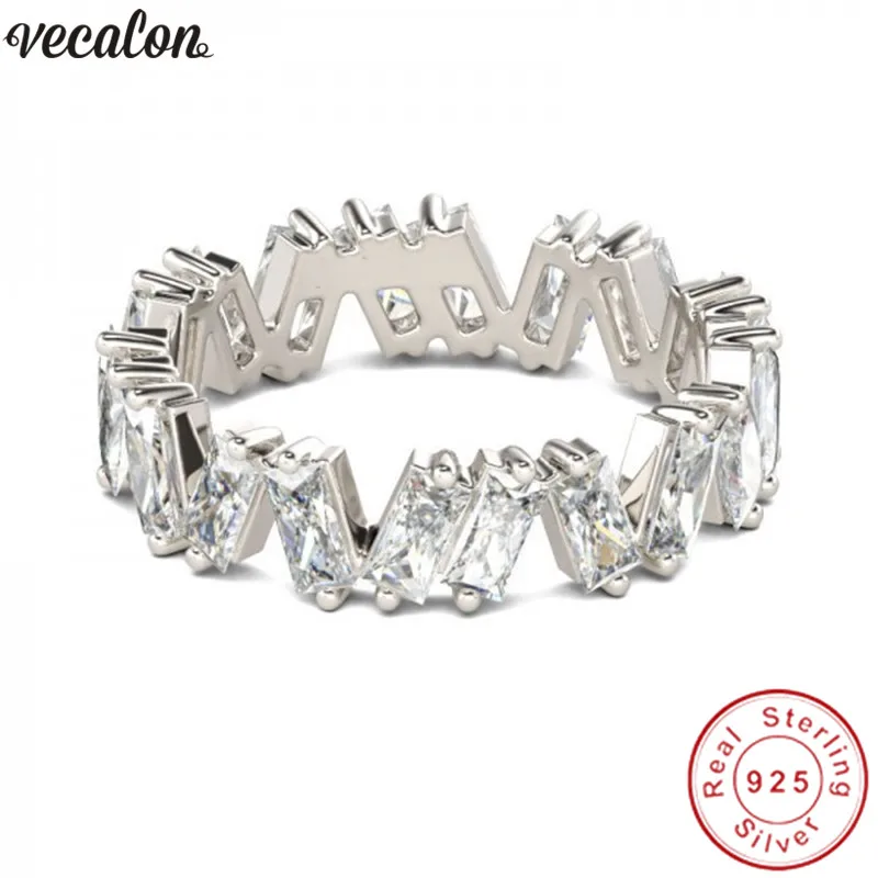 

Vecalon Charm Promise Ring 925 sterling silver 5A Zircon Cz Engagement Wedding Band rings for women men Jewelry best Gift