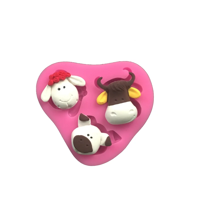 Ffree доставка Thtee помадка для выпечки животных форма для леденцов тортов Жидкая силиконовая форма handspring