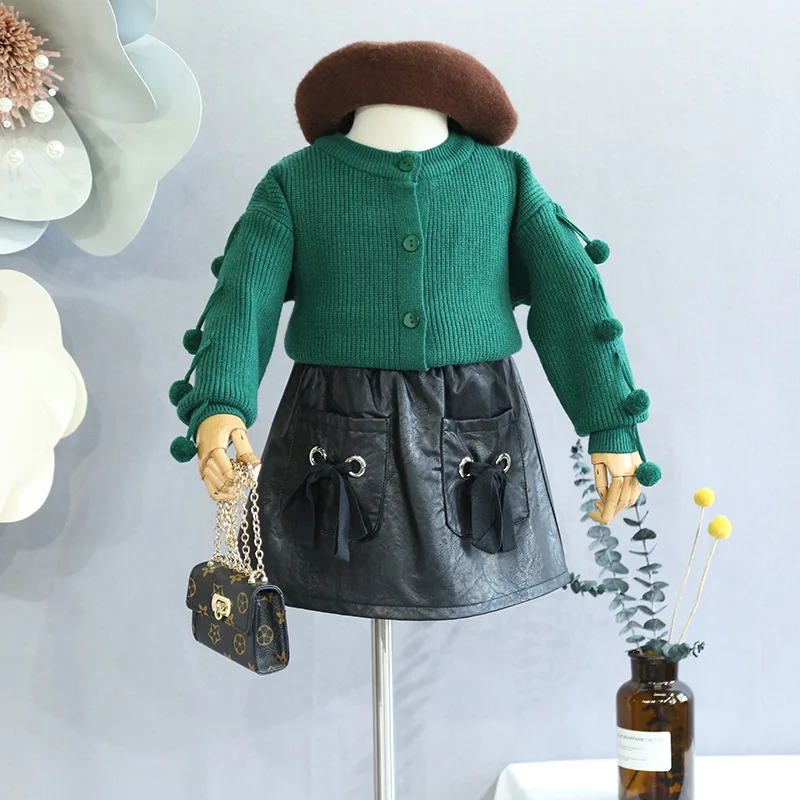 Детская одежда свитер 2018 осенний Новый вязаный кардиган для девочек шерстяной с