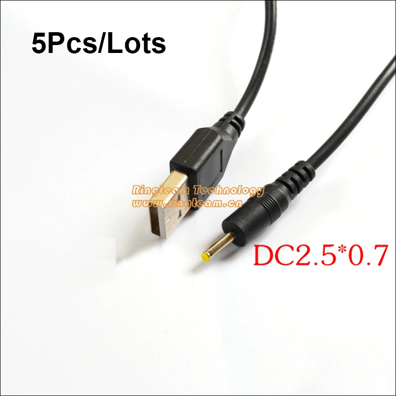 USB кабель для зарядки планшета 5 шт. 2 5x0 7 мм штекер постоянного тока с штекером 5/0