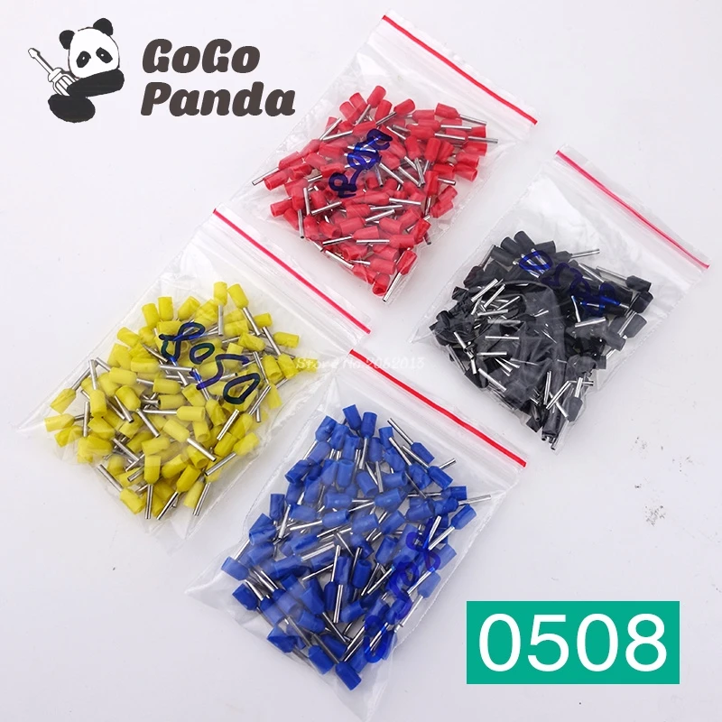 Бесплатная доставка 100 шт. E0508 22AWG провода обжимной штифт изолированный