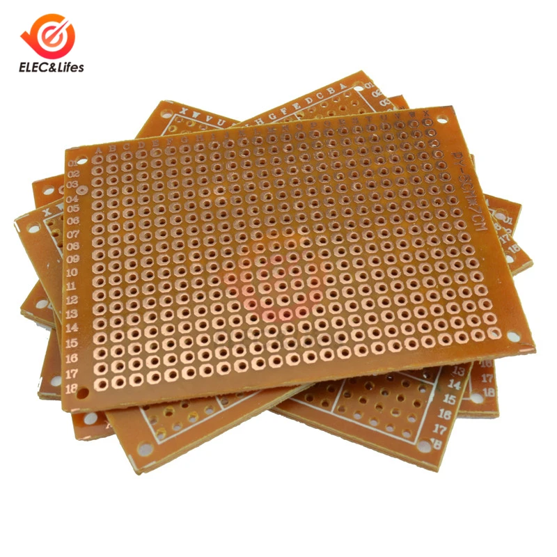5 шт. универсальная макетная плата PCB 5x7 см 50x70 мм 5*7 2 54 Шаг отверстия DIY Прототип