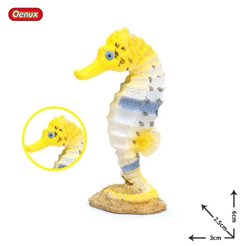 1 piece Oenux Морская жизнь животные Дельфин Краб Акула Модель черепахи экшн-фигурки Океан морской аквариум миниатюрные развивающие игрушки - Цвет: 1 piece