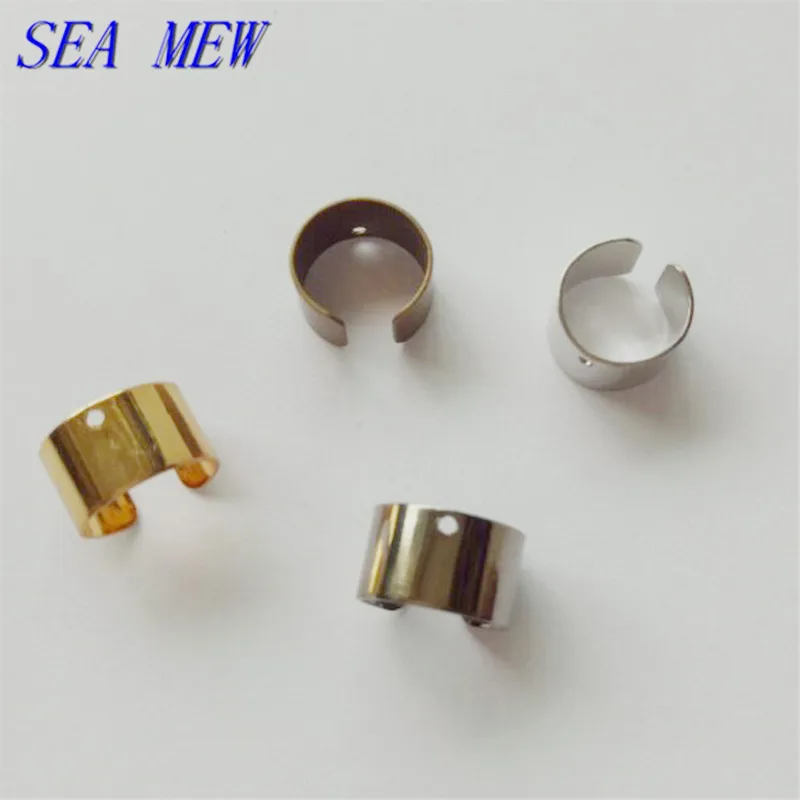 Серьги каффы для пирсинга медные клипсы 10 х6 мм|clip on earrings|piercing clipear cuff |