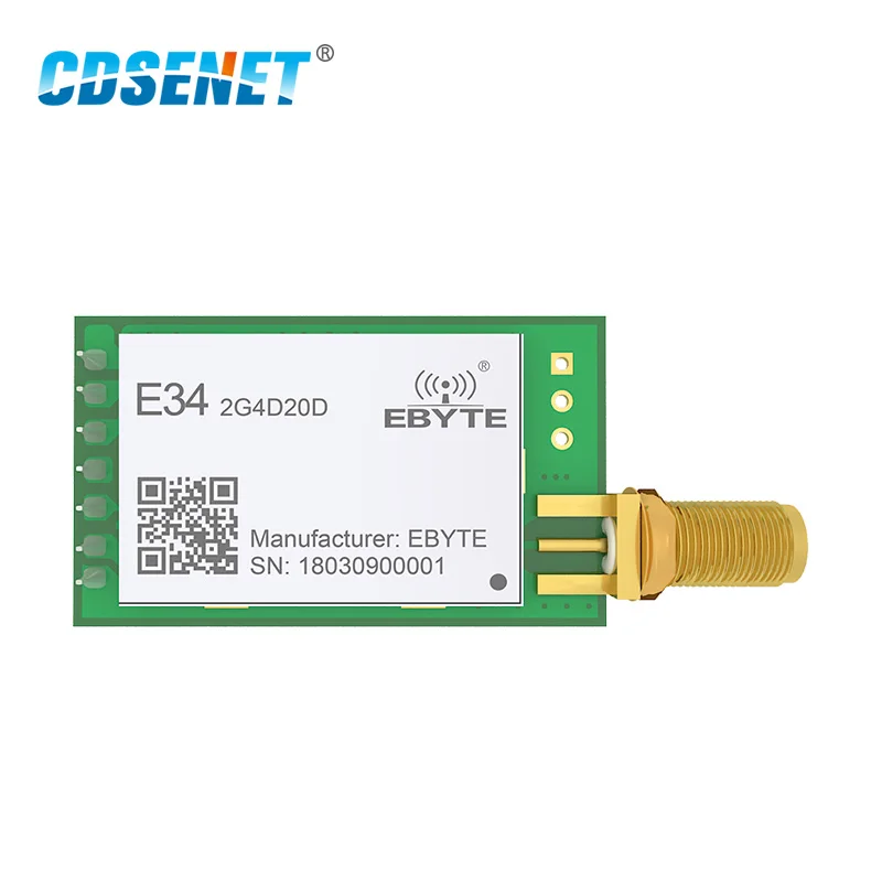 NRF24L01P 2 4 ГГц 20dBm длинный диапазон rf модуль Беспроводной трансивер E34 2G4D20D