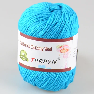 13 lake blue TPRPYN 10 шт./лот, хлопчатобумажная пряжа из молочного волокна для вязания детской одежды, куклы, 5 трандов, 2,5 мм, вязание крючком, 12 мм, игла NL1131 - Цвет: 13 lake blue