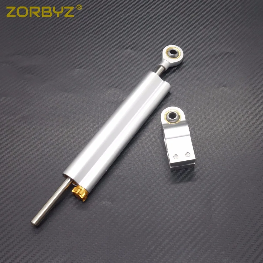 ZORBYZ Серебристый Регулируемый стабилизатор рулевого демпфера для мотоцикла CNC