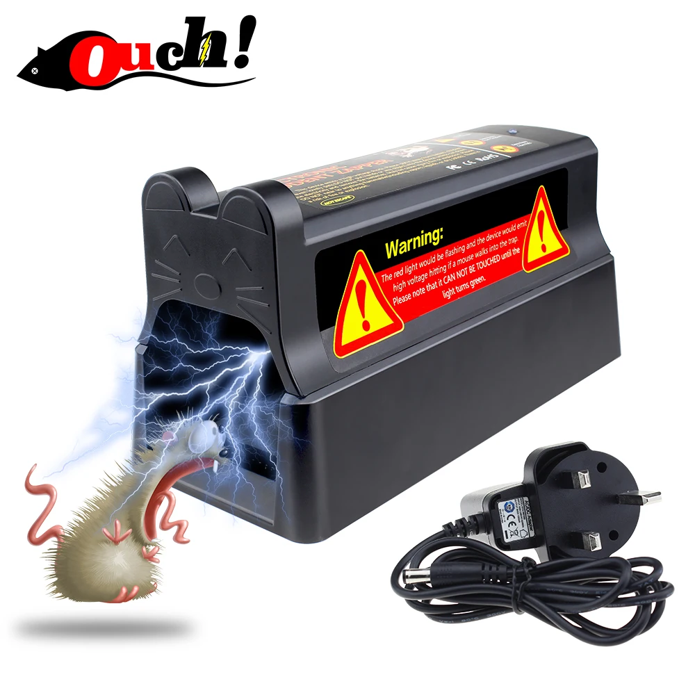 Ouch электронная мышеловка с Великобритания plug adapter professional Высокое напряжение