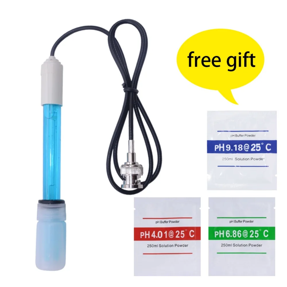 

PH Meter Monitor Controller 0-14 pH Electrode Probe BNC Connector, Replacement Kit for Aquarium Hydroponics