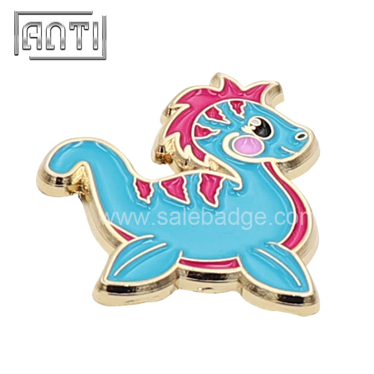 Изготовленный На Заказ отворот булавка Милая синяя лошадь Высокое качество