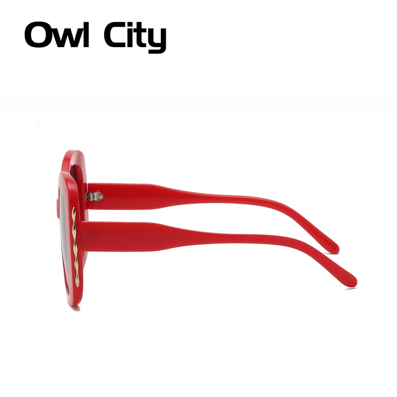 Женские квадратные солнцезащитные очки Owl City винтажные большие градиентные uv400 в