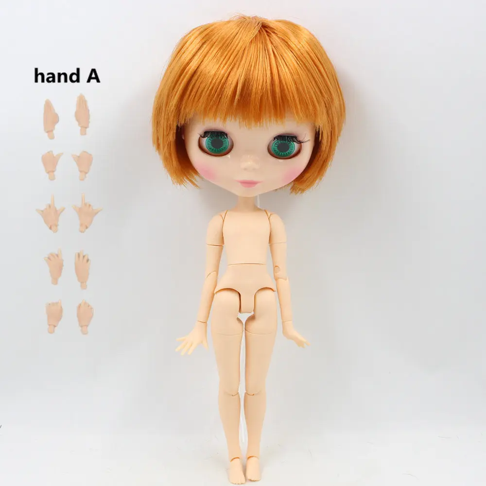 Fortune Days Nude Blyth кукла мужская кукла серии No. BL0145 оранжевые каштановые волосы для мужского тела подходит для changeBJD Factory Blyth - Цвет: like the picture