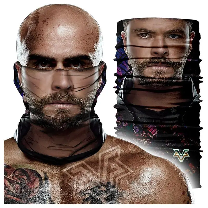 50pcs/lot Motorcycle Face Mask The Avengers 4 Cycling Seamless Bandana Biker UV Headband Thanos Marvel Neck Buffs Hiking Scarves