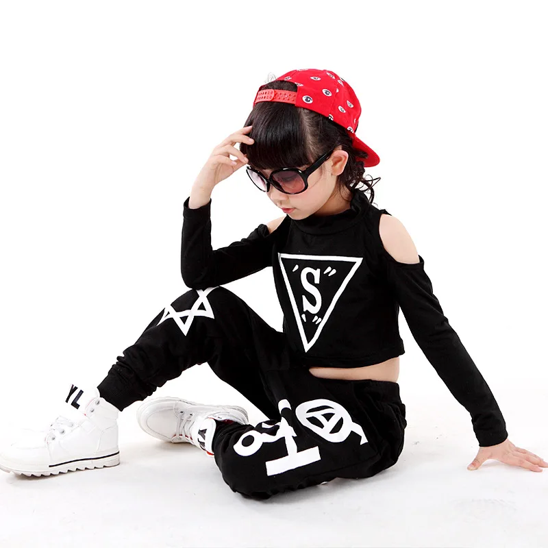 Детские шаровары в стиле хип хоп одежда для джазовых танцев девочек костюм поп