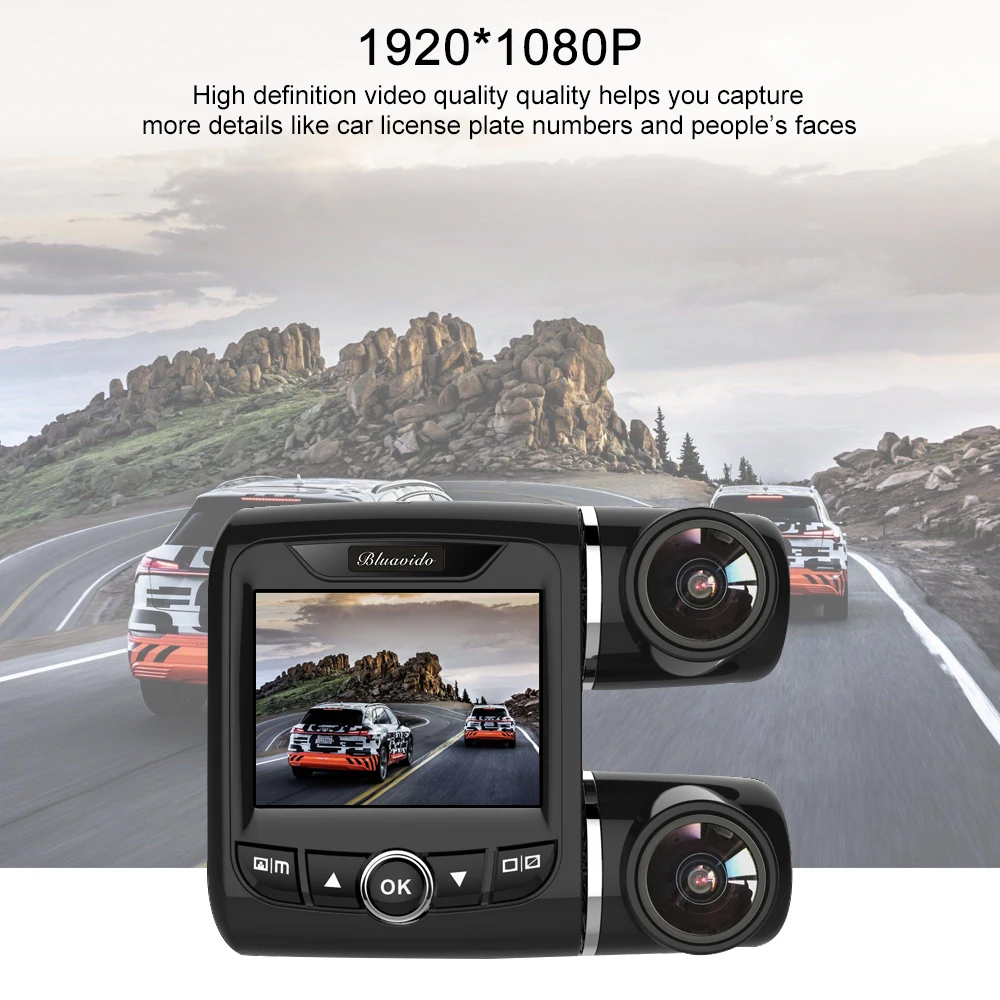 Двойная камера DVR Full HD 1080P двойной объектив SONY IMX323 видеорегистратор 2 камеры