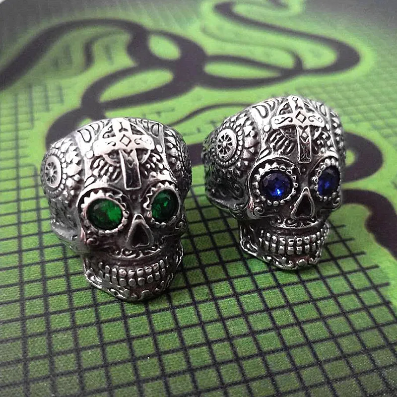 KLDY нержавеющая сталь Череп камень кольцо байкер металлическое Высокое качество