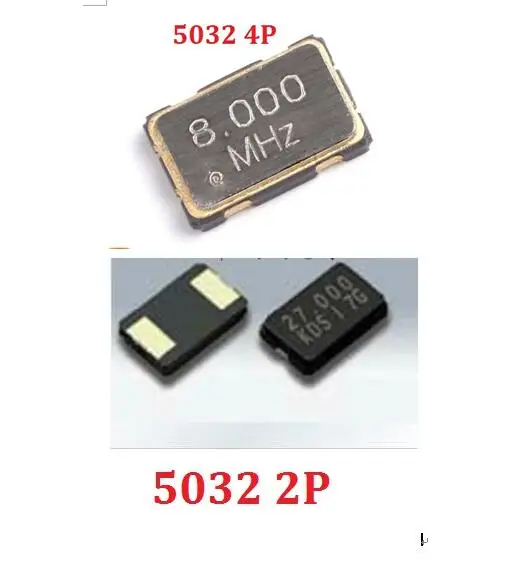 10 шт. 5032 2/4pin пассивный кристаллический осциллятор SMD 8 МГц/10 МГц/11 0592 МГц/12 МГц/16 МГц
