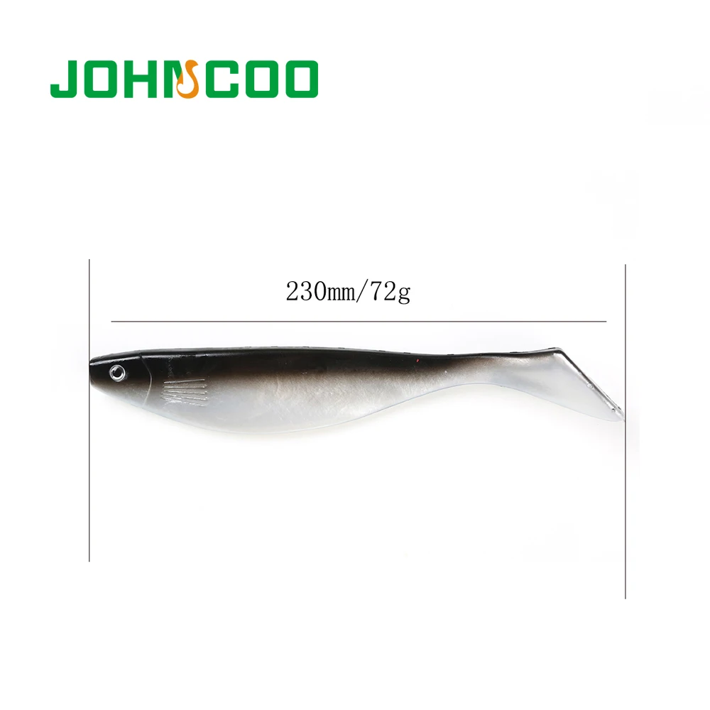 JOHNCOO 1 шт. 230 мм 72 г Мягкая большая Рыболовная Приманка 5 видов цветов приманка для