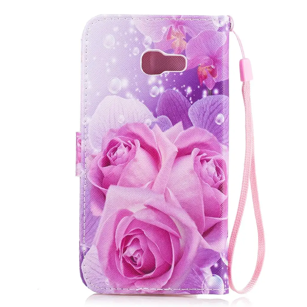 flower luxury Leather Soft TPU Flip Wallet Phone Cover For Samsung Galaxy A5 2017 A 5 SM A520 A520F A520F/DS A520H Case sm-a520f | Мобильные