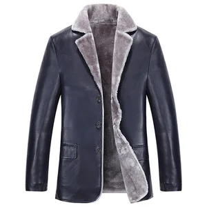Горячая Распродажа 2021 зимняя мужская кожаная куртка костюм воротник кожаные ботинки на меху в одежда для мужчин из натуральной кожи Куртки кашемировое пальто с мехом M-3xl