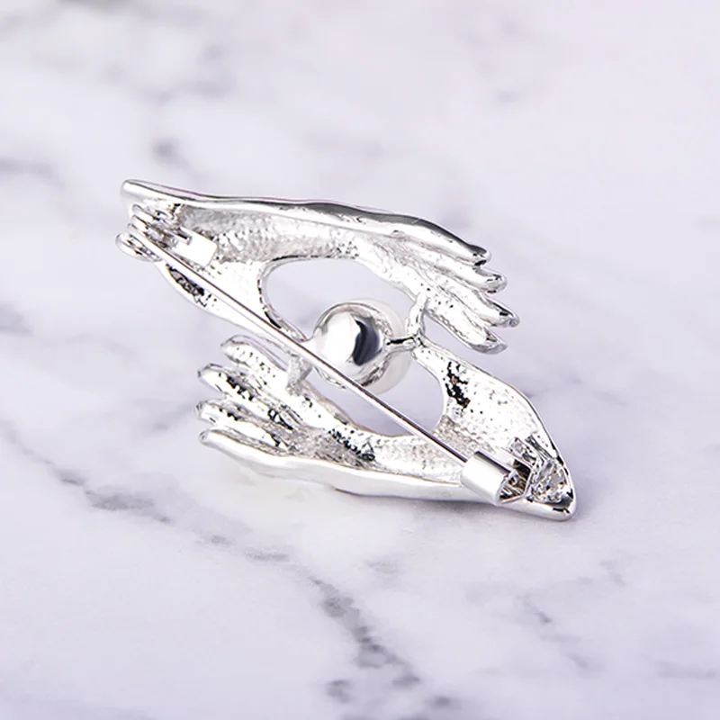 Funmor специальное предложение две брошки в виде рук имитация жемчуга